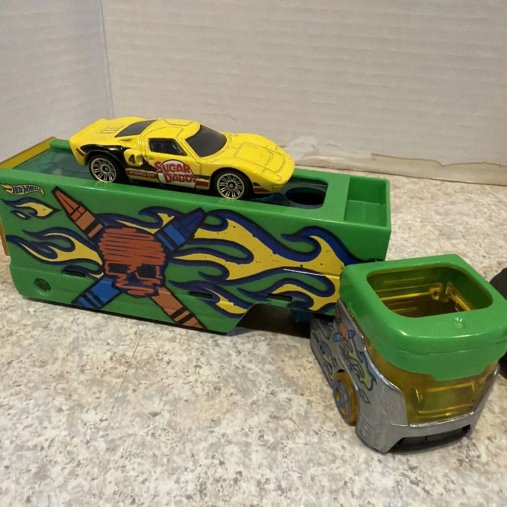 Diecast Truck Lot – RAIN-BLO Semi, UPS Truck, Crayon Rig, Ford GT – 4 pcs